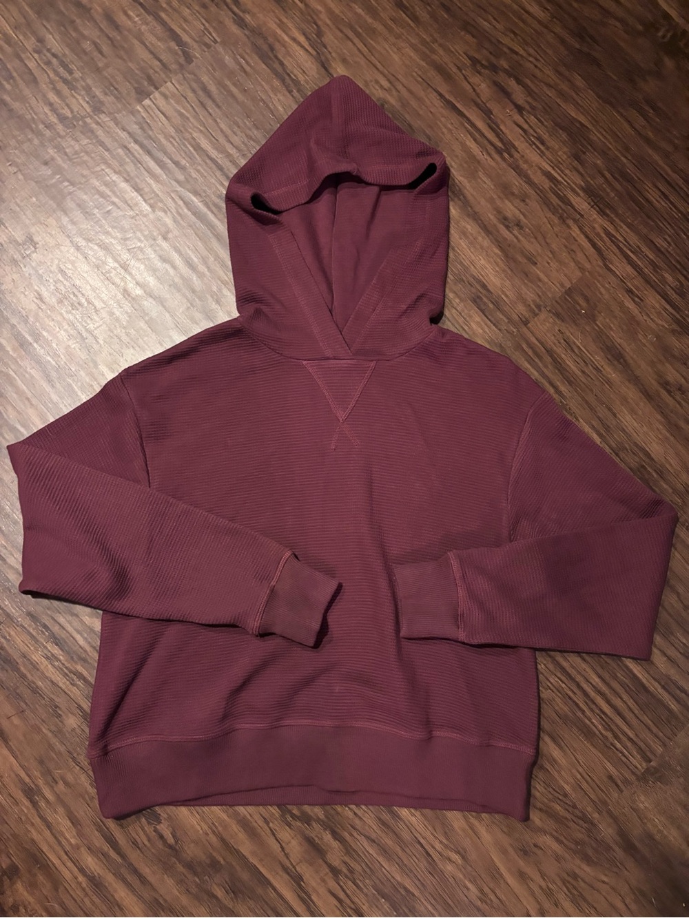 Women's Burgundy Hooded Pullover Sweatshirt